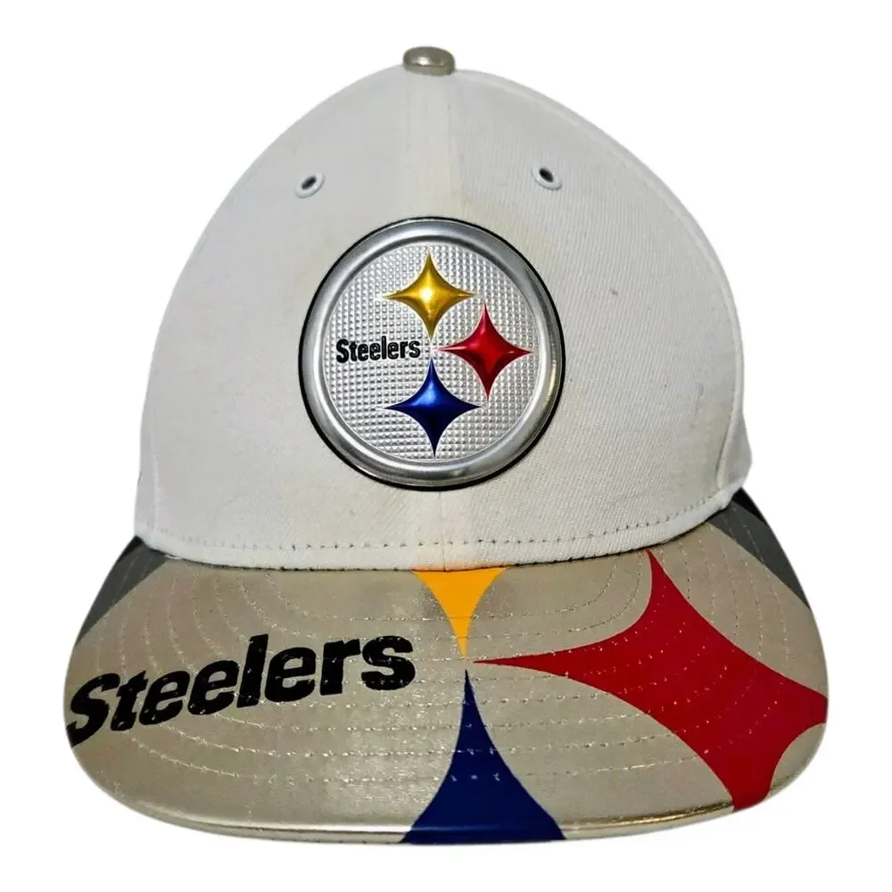 New Era Pittsburgh Steelers 2017 59FIFTY Hat Unisex White Low Profile Draft Cap